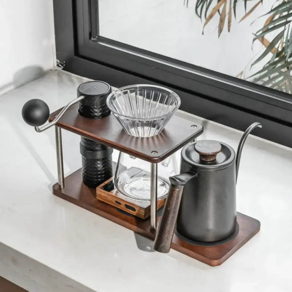 Walnut Wood Coffee Stand 
