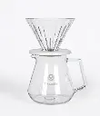 Timemore Crystal Eye Brewer Set Glass Dripper 02 White holder- 600 ml