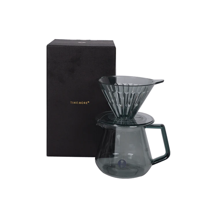 Timemore Crystal Eye Brewer Set PCTG Dripper 02 Transparent Black
