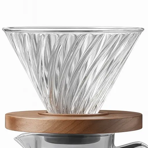 WOODEN GLASS DRIPPER BLACK - V01