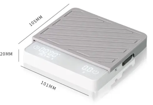 Electric scale with glass (White)