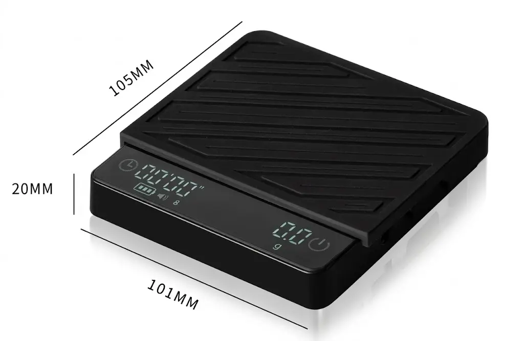 Electric scale with glass (black)