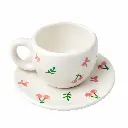 كوب قهوه مع صحن - كرز