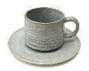 Ceramic coffee cup with saucer