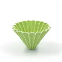 Origami Ceramic Dripper with Wooden Base 01
