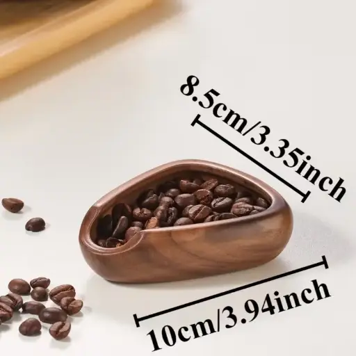 wooden Dosing Coffee Beans White